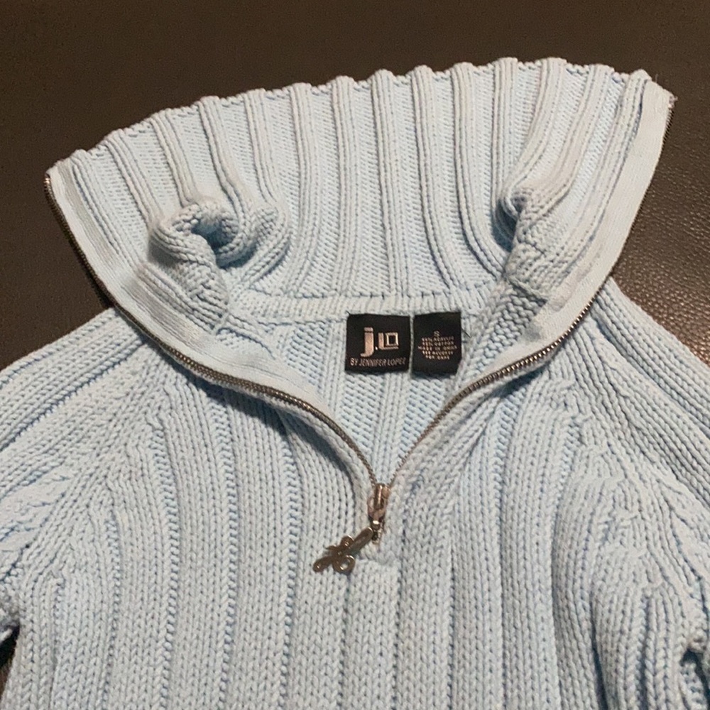 Y2K Vintage J.LO By JENNIFER LOPEZ Women’s Sweater Cotton Blend Blue Sz S